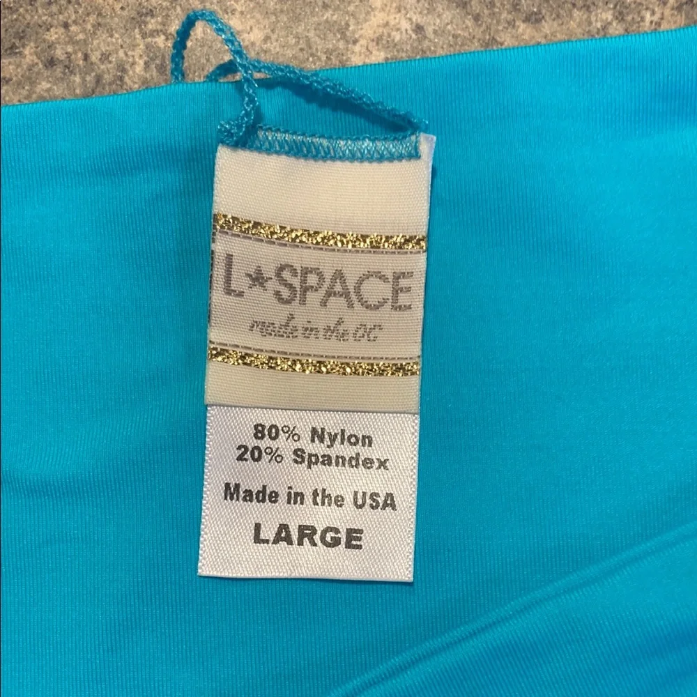 L*Space Vibrant Blue With Cream Trim Bikini